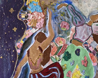 Glastonbury nights, A3 painting