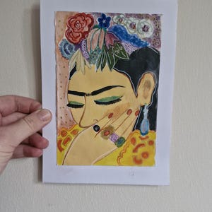 Frida Khalo Reflecting Lady A6 en cartulina de 300 g/m²