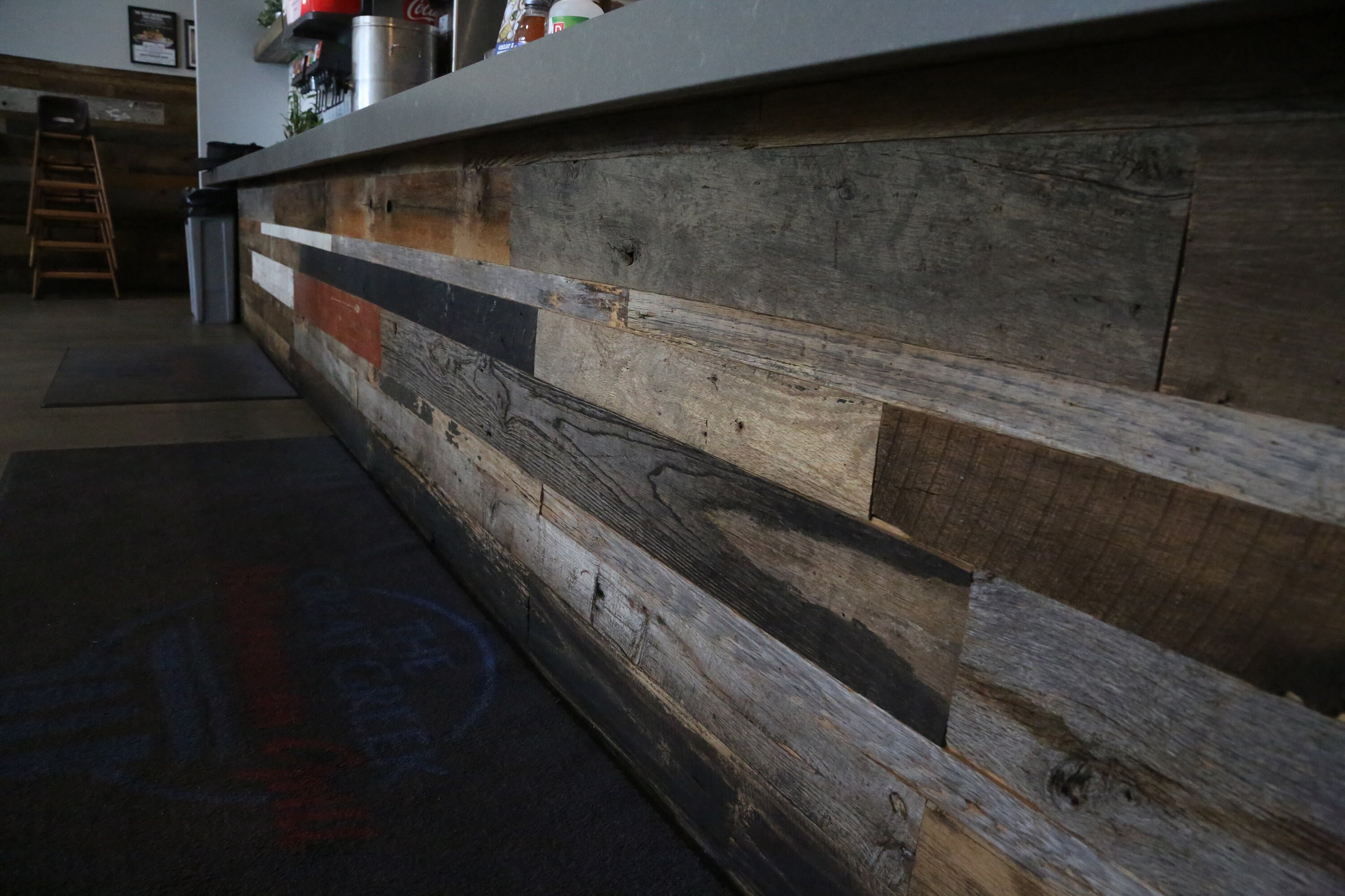 Beautiful view of Grey Reclaimed Wood Apartment