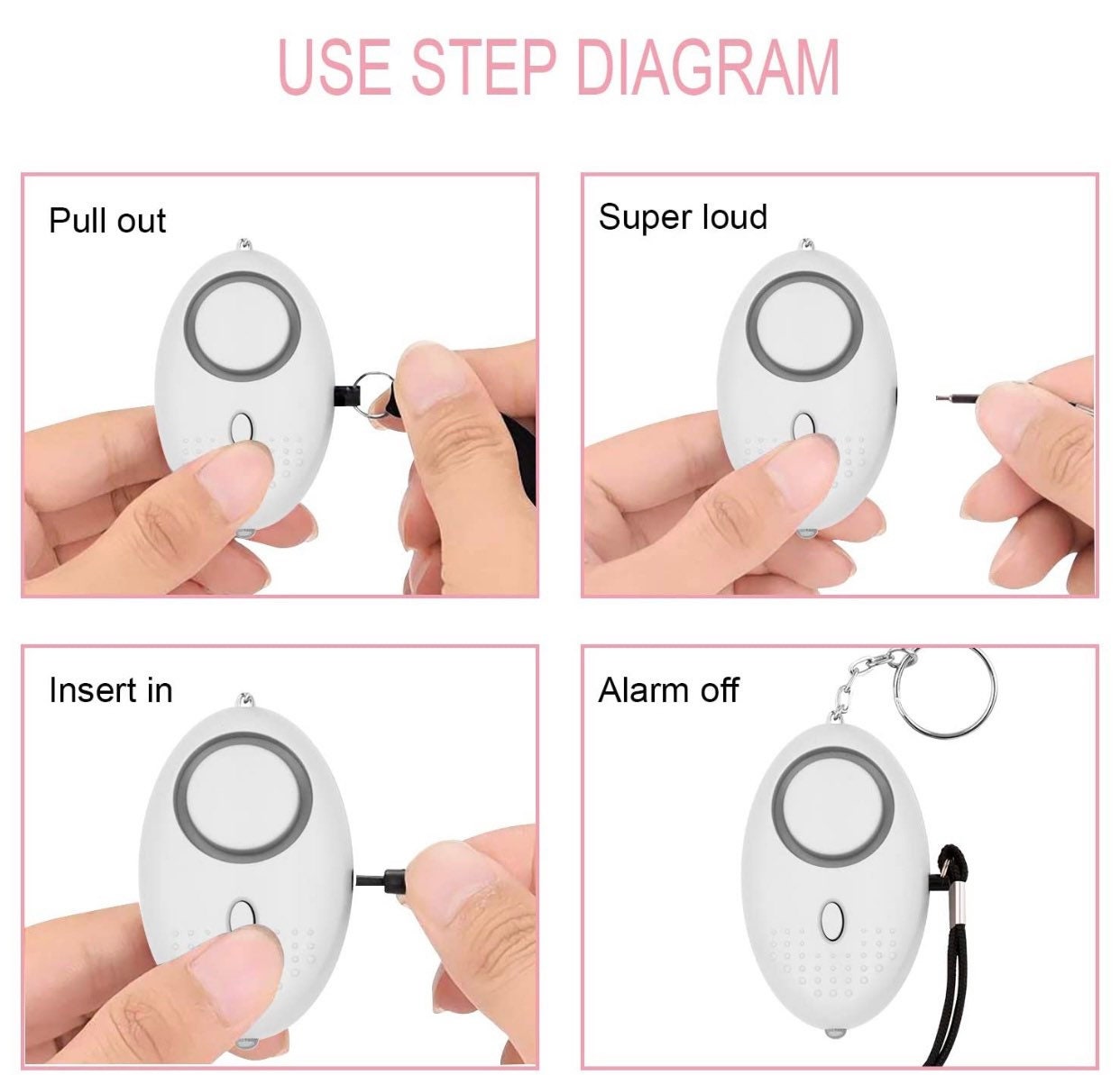 Personal Safety Alarm Keychain Etsy