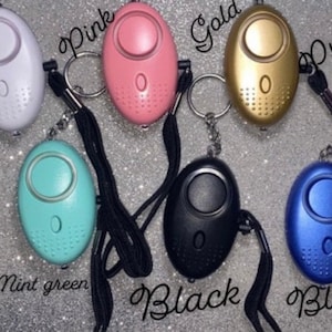 Personal safety alarm keychain