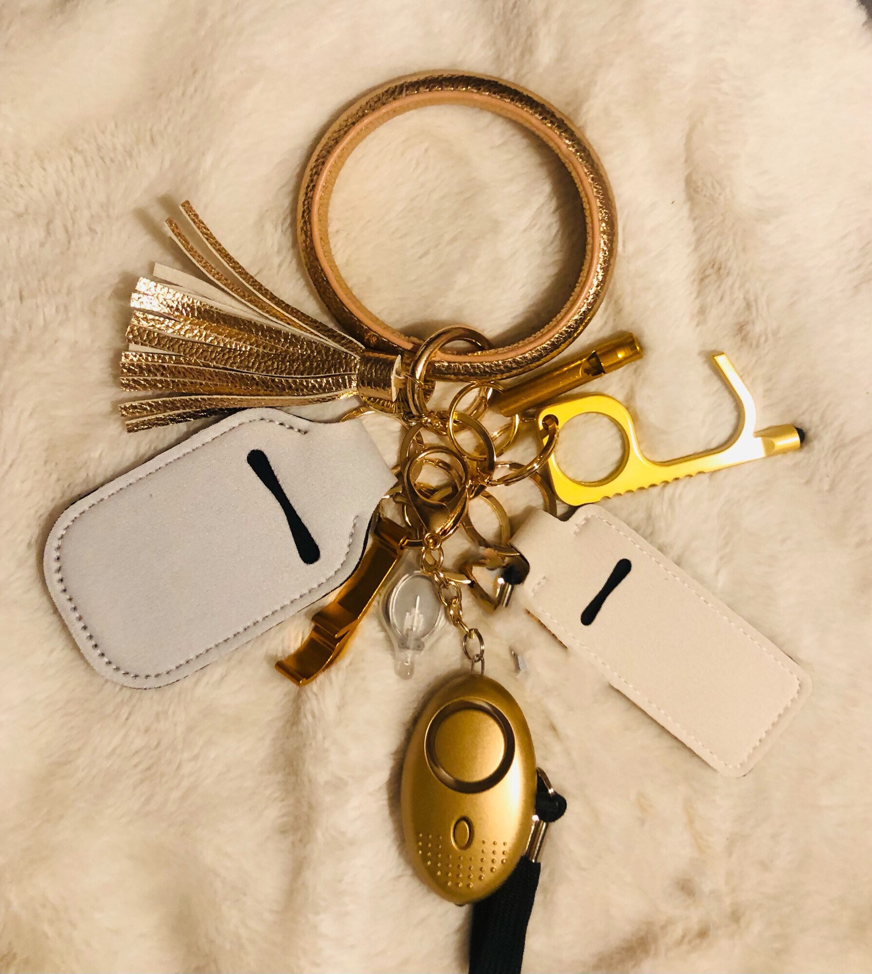 Safety Keychain Keychain for Women Keychain wristlet gifts Etsy