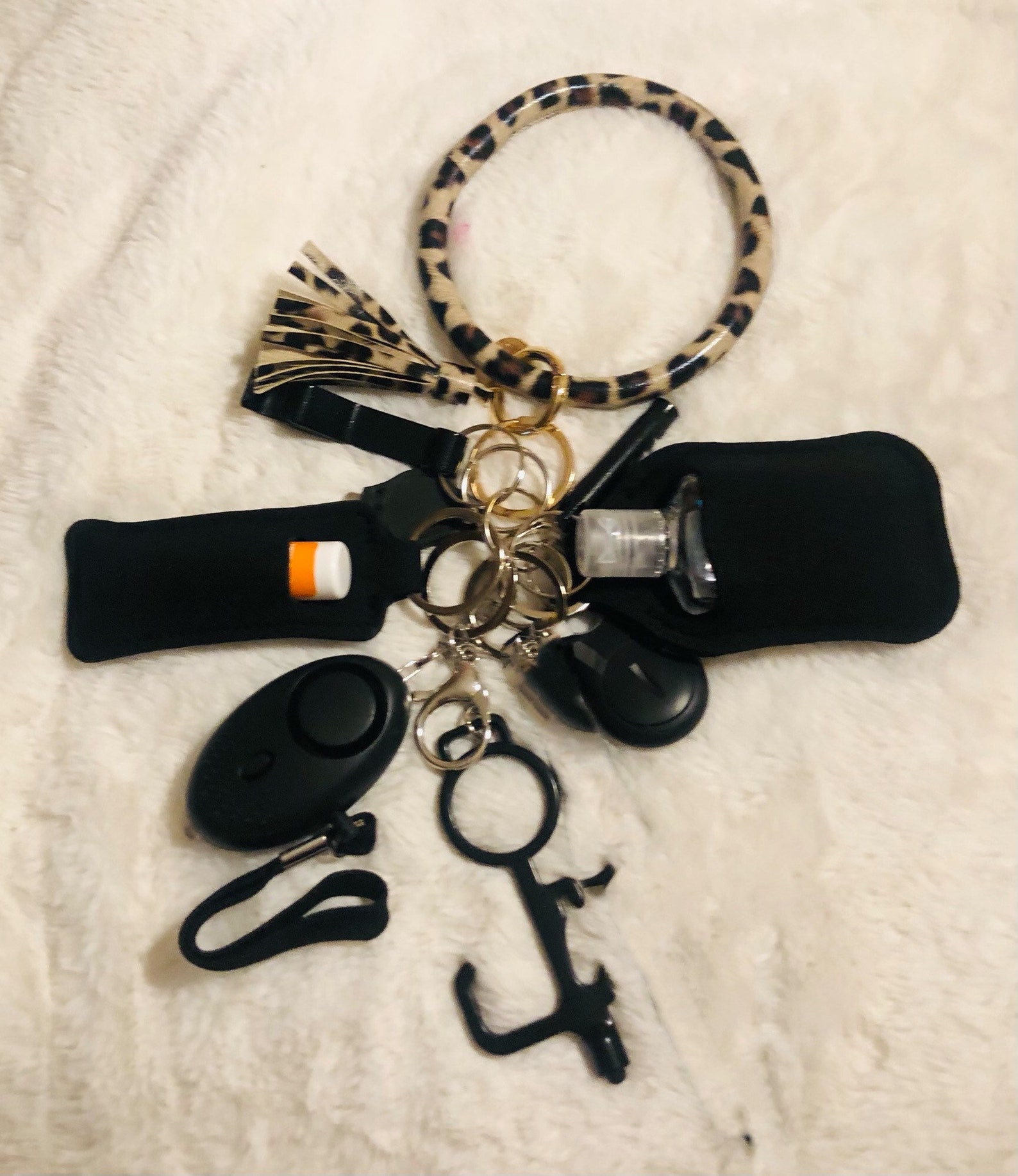 Safety Keychain Keychain for Women Keychain wristlet gifts Etsy