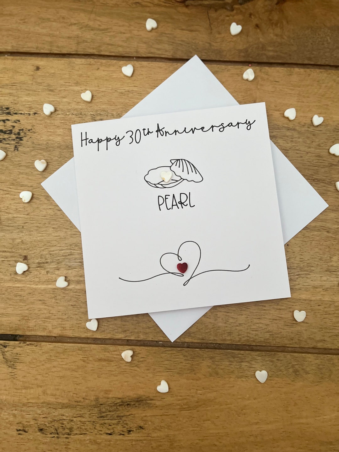 30th Pearl Wedding Anniversary Card - Etsy