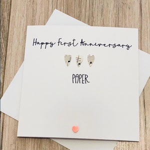 Partitura del 1er Aniversario Tarjeta de papel Se puede agregar la letra personalizada del Primer baile.