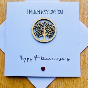 Tarjeta Willow del 9.º aniversario