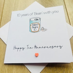 Carte du 10e anniversaire de TIN Beans - Amusante