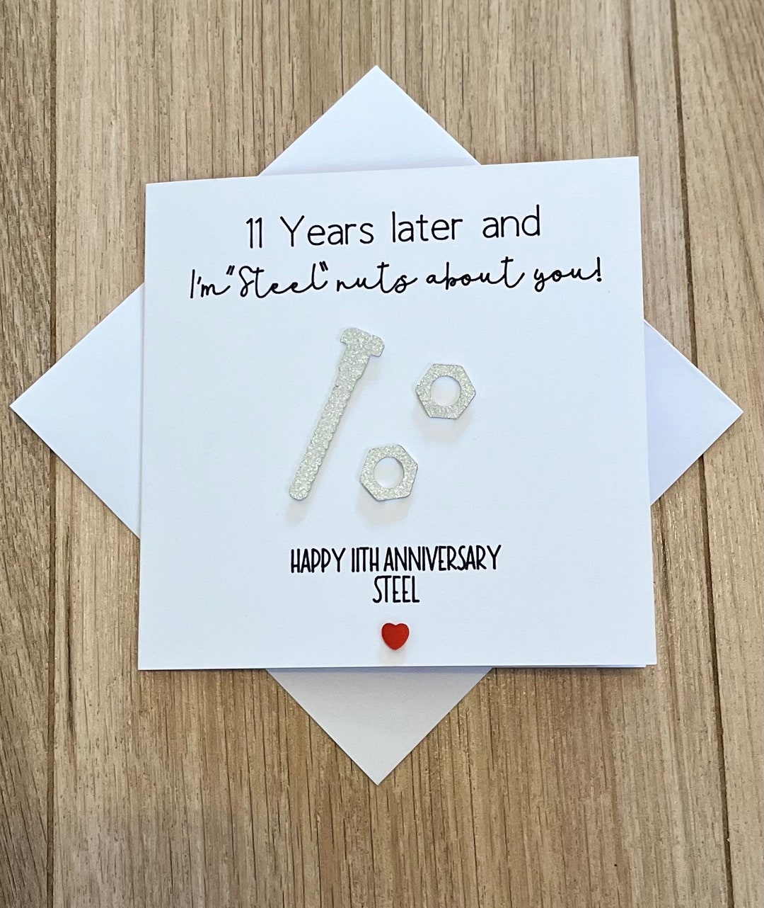 11 Years Steel Wedding Anniversary Card - Etsy