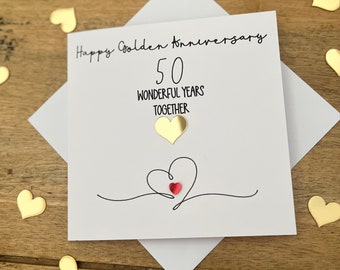 Golden 50th Wedding Anniversary