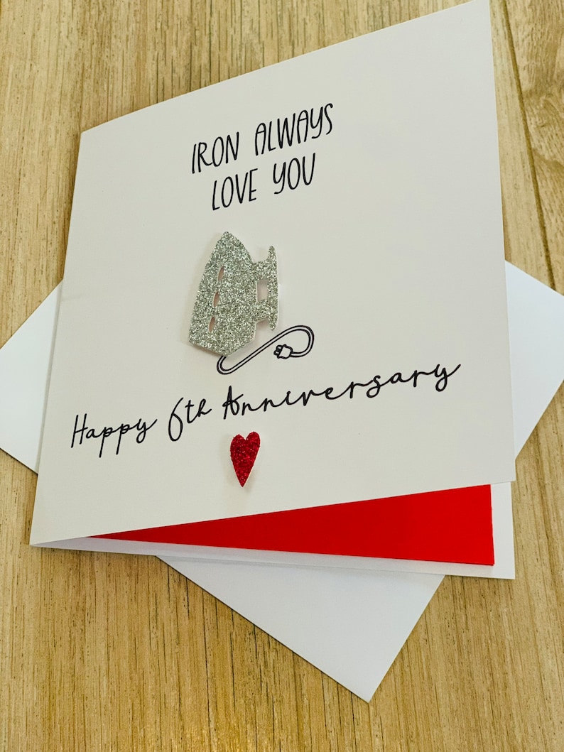 IRON 6 Year Anniversary Card iron Always Love You - Etsy