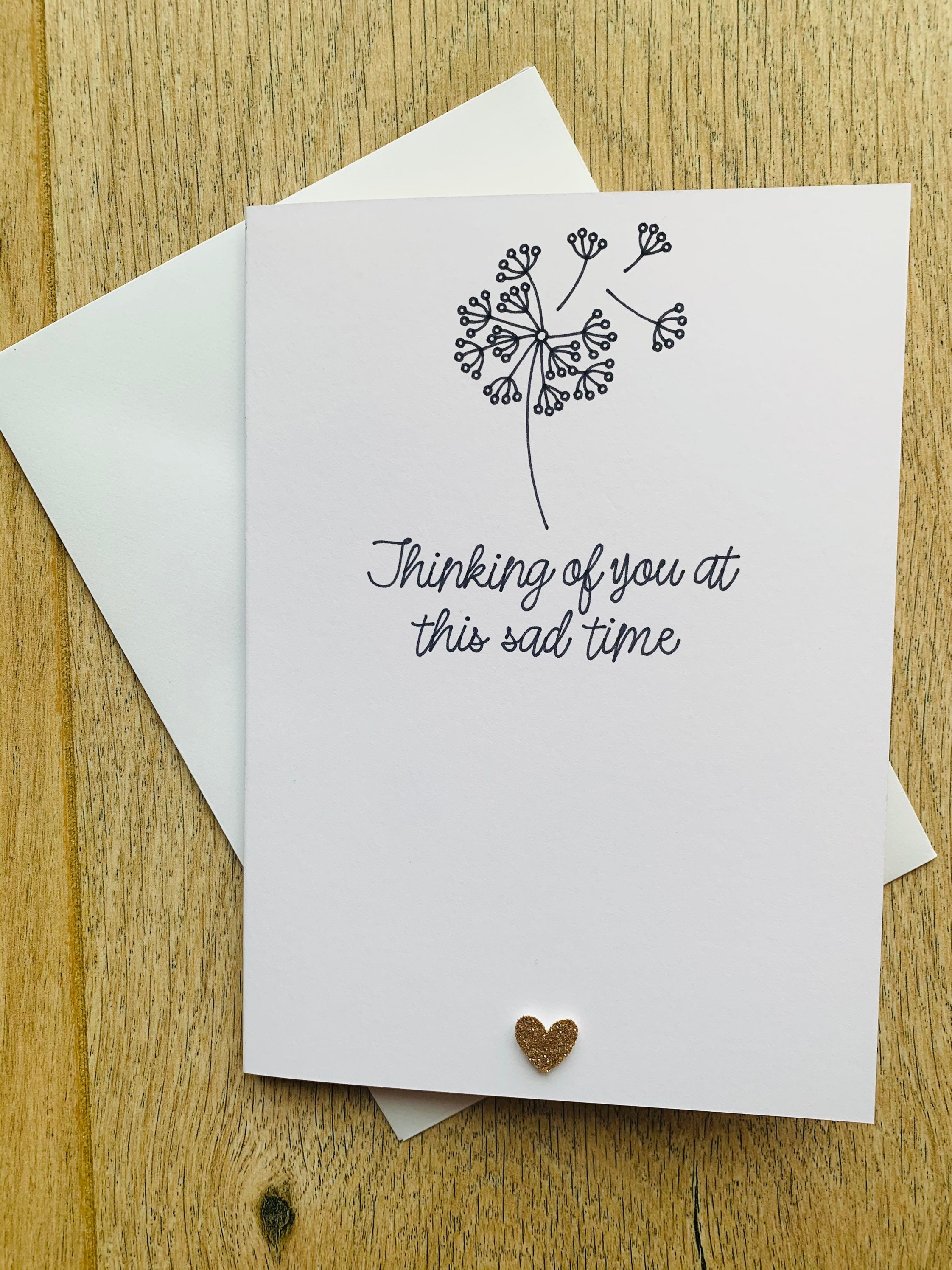 Thinking Of You At This Sad Time Condolence Card | Etsy