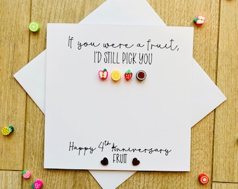 4th Fruit Anniversary Card