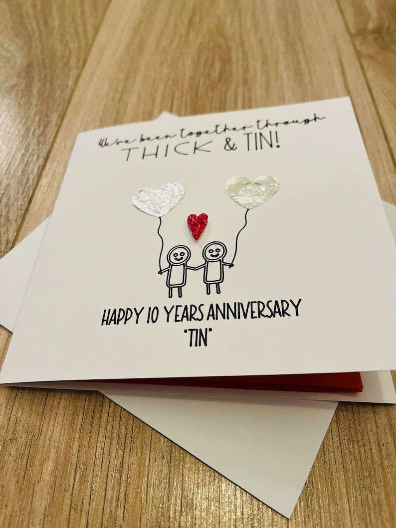 10th TIN anniversary card Funny zdjęcie 2