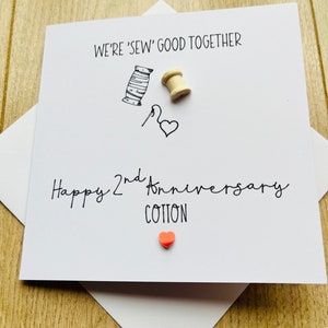 2nd Second Cotton Wedding Anniversary Bobbin sewing