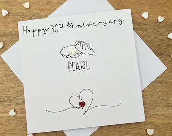 30th Pearl Wedding Anniversary card