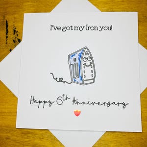 Carte d'anniversaire de mariage en fer