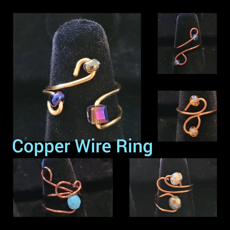 Copper Wire Rings Etsy
