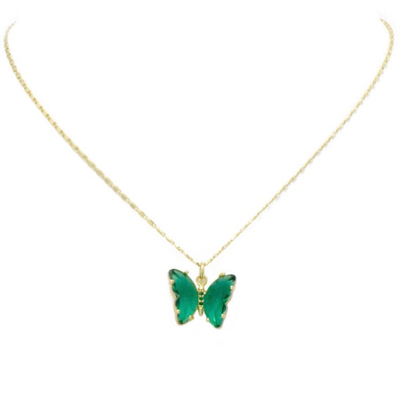 Minimal Resin Pendant/ Minimalist Jewellery / Real Flowers Pendant/ Pressed  Flower Pendant/ Butterfly Pendant