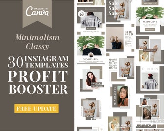 Minimalist Instagram Post Template | Canva Instagram template | Fashion Blogger | Fashion template | Neutral Instagram