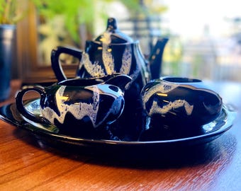 Tea set ティーセット 青 ミニチュア ティーセット 点 ティーポット 