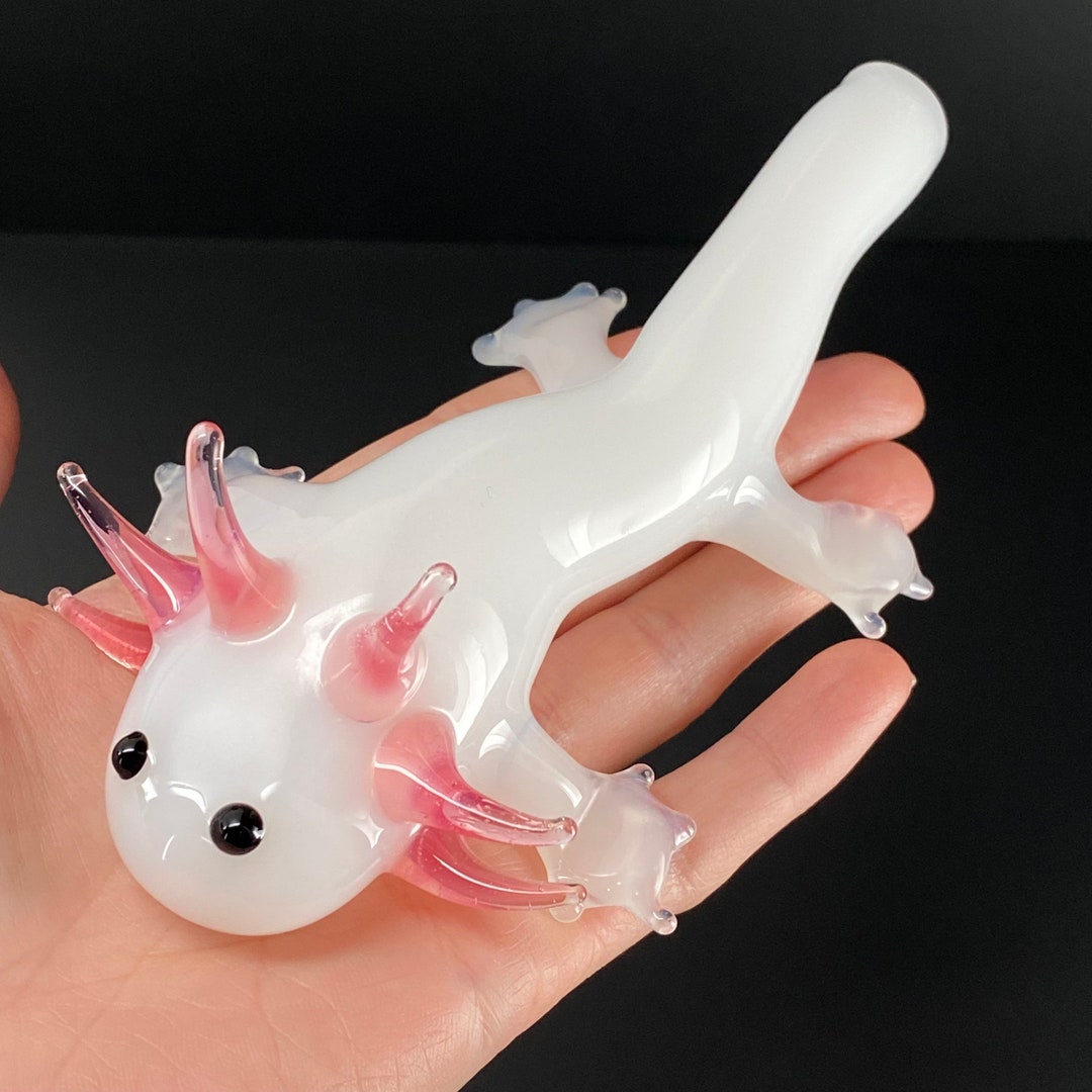 SPECIALTY Axolotl Pipe Friend White and Pink Leucistic Etsy