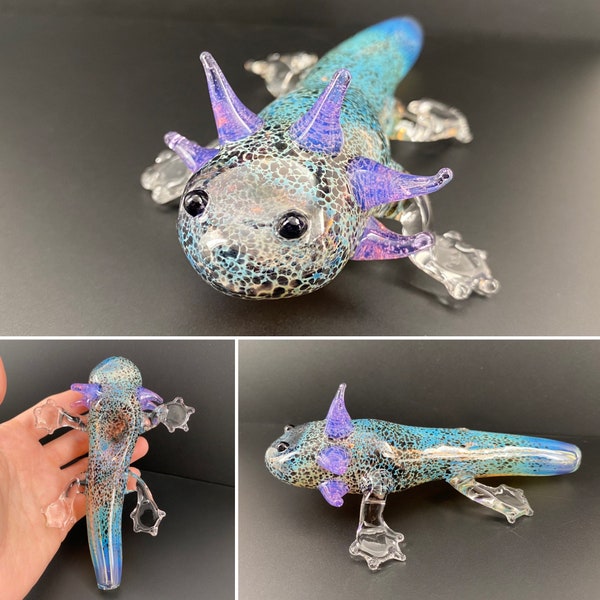 Made To Order Glass Axolotl Pipe - Hand Blown Mudpuppy Bowl