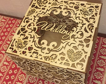 Download Svg Wedding Box Card Etsy