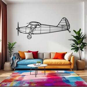 1947 108-2 Aircraft Silhouette Wall Art, Airplane & Helicopter Metal Decor, Gift For Pilot, Plane Wall Art, Aviation Decor