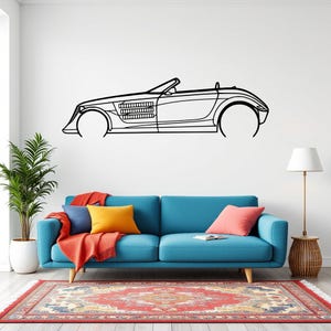 Prowler Detailed Car Silhouette Wall Art, Metal Car Wall Decor, Gift For Car Lovers, Car Gift For Him, Car Guy Gift