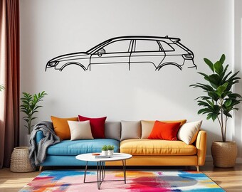 2015 RS3 8V Metal Car Silhouette Wall Art, Garage & Man Cave Decor