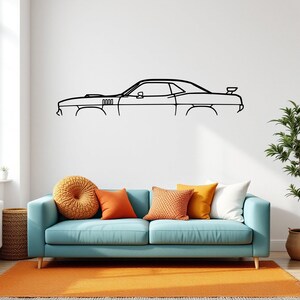 Cuda 1971 Car Silhouette Wall Art, Metal Car Wall Decor, Gift For Car Lovers, Car Gift For Him, Car Guy Gift