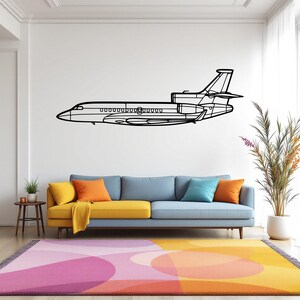 Arte mural con silueta de avión Falcon 7X, decoración metálica de avión y helicóptero, regalo para piloto, arte mural de avión, decoración de aviación
