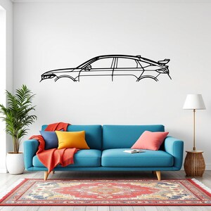 Type R Silohette Civic Type R Silhouette, Metal Car Wall Art, Gift for Car Lovers - Etsy