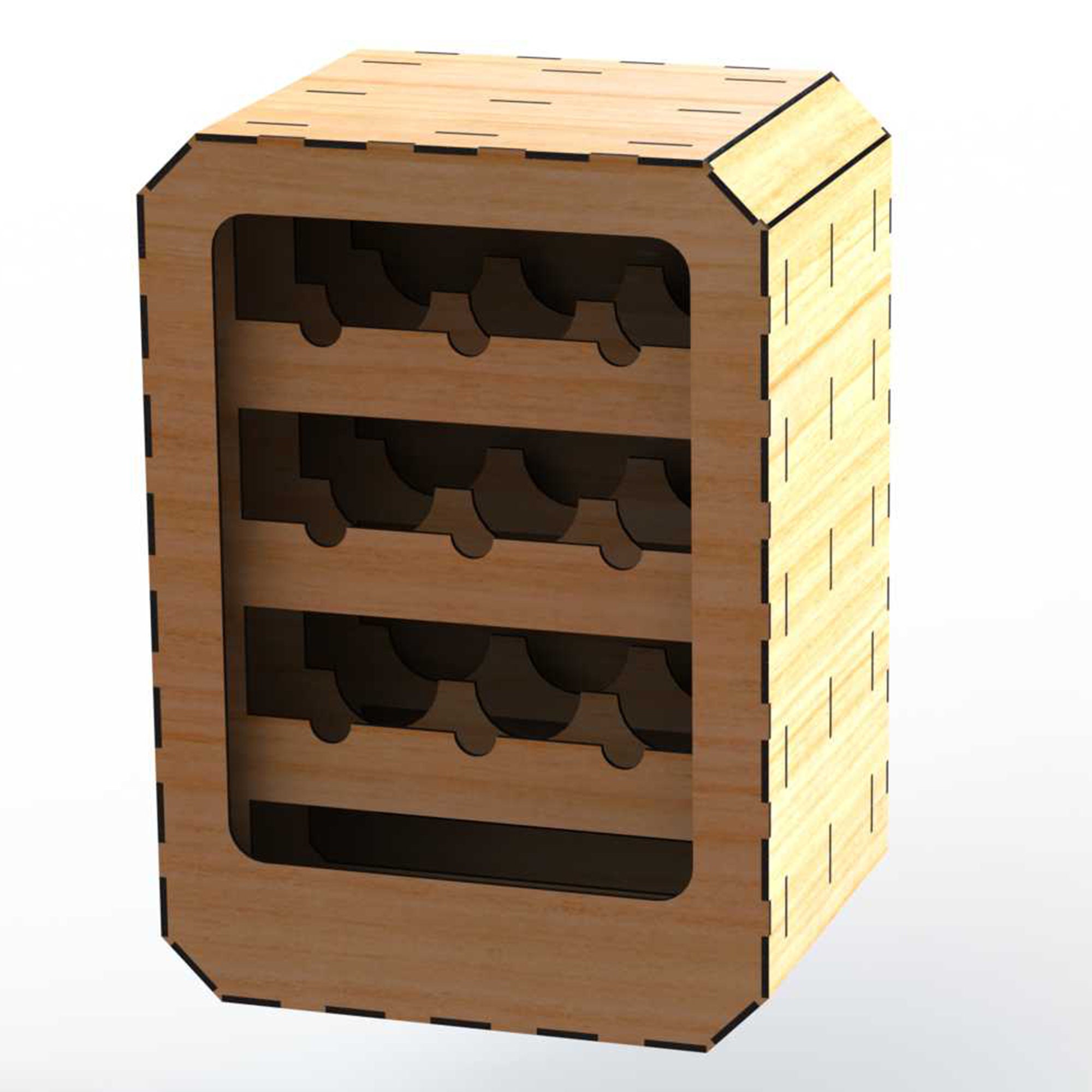 Wine Rack Rectangular Cdr Ai Dxf Eps Pdf Svg Vector Files Etsy