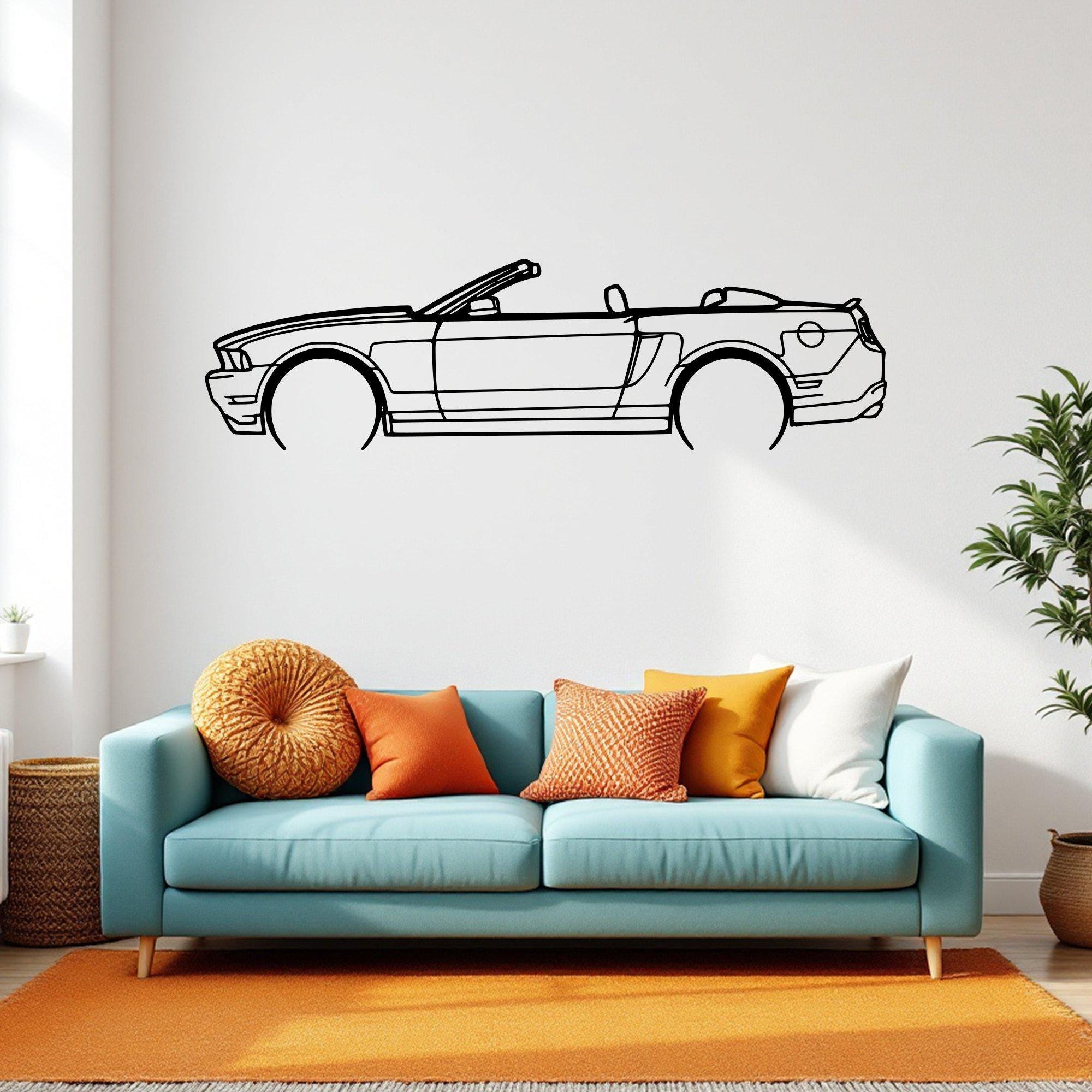 Mustang GT 2010 Cabrio Detailed Car Silhouette Wall Art, Metal Car Wall Decor, Gift For Car Lovers, Car Gift For Him, Car Guy Gift