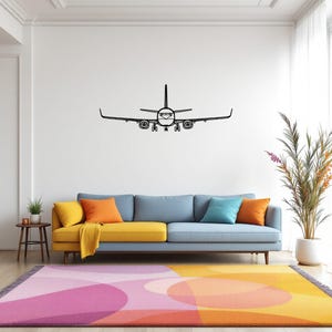 737-800NG Front Aircraft Silhouette Wall Art, Airplane & Helicopter Metal Decor, Gift For Pilot, Plane Wall Art, Aviation Decor