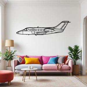 Hawker 400 Aircraft Silhouette Wall Art, Airplane & Helicopter Metal Decor, Gift For Pilot, Plane Wall Art, Aviation Decor