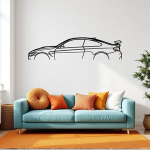 M4 GTS F82 Car Silhouette Wall Art, Metal Car Wall Decor, Gift For Car Lovers, Car Gift For Him, Car Guy Gift