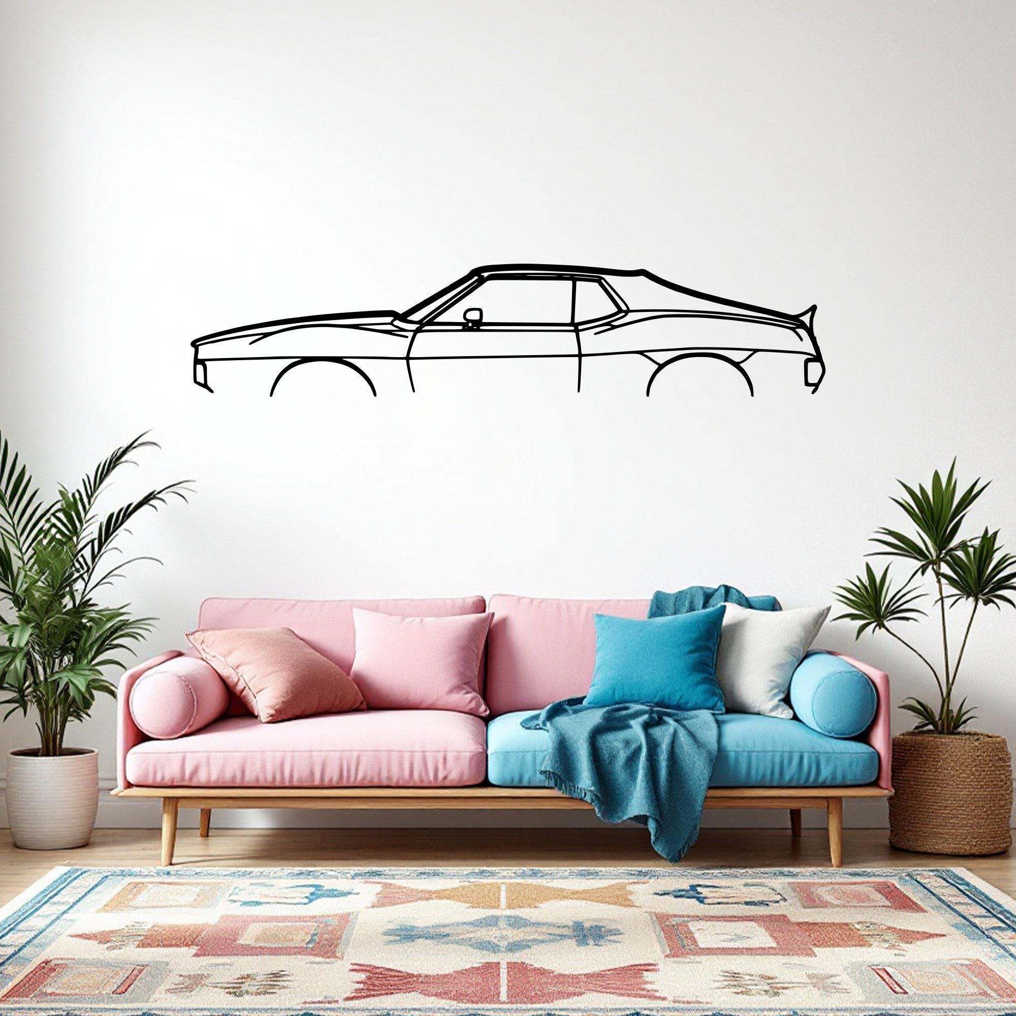 Javelin AMX 1972 Car Silhouette Wall Art, Metal Car Wall Decor, Gift For Car Lovers, Car Gift For Him, Car Guy Gift