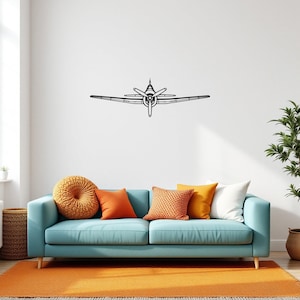 F6F Hellcat Front Aircraft Silhouette Wall Art, Airplane & Helicopter Metal Decor, Gift For Pilot, Plane Wall Art, Aviation Decor