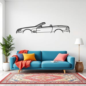 SL55 2007 Classic Car Silhouette Wall Art, Metal Car Wall Decor, Gift For Car Lovers, Car Gift For Him, Car Guy Gift