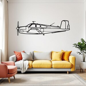 V35 Bonanza Aircraft Silhouette Wall Art, Airplane & Helicopter Metal Decor, Gift For Pilot, Plane Wall Art, Aviation Decor