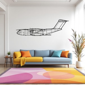 A400M Atlas Aircraft Silhouette Wall Art, Airplane & Helicopter Metal Decor, Gift For Pilot, Plane Wall Art, Aviation Decor
