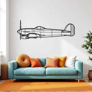 Typhoon Aircraft Silhouette Wall Art, Airplane & Helicopter Metal Decor, Gift For Pilot, Plane Wall Art, Aviation Decor