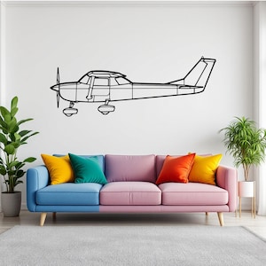 150 Aircraft Silhouette Wall Art, Airplane & Helicopter Metal Decor, Gift For Pilot, Plane Wall Art, Aviation Decor