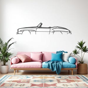 190SL 1958 Car Silhouette Wall Art, Metal Car Wall Decor, Gift For Car Lovers, Car Gift For Him, Car Guy Gift