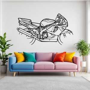 CBR 900RR 1996 Motorcycle Silhouette Wall Art, Metal Wall Decor, Gift For Motorcycle Lovers, Motorcycle Gift For Him, Birthday Gift