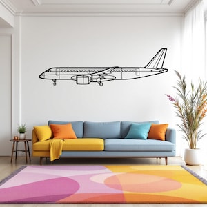 E190-E2 Aircraft Silhouette Wall Art, Airplane & Helicopter Metal Decor, Gift For Pilot, Plane Wall Art, Aviation Decor