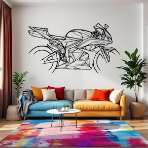 CBR 600RR 2009 Motorcycle Silhouette Wall Art, Metal Wall Decor, Gift For Motorcycle Lovers, Motorcycle Gift For Him, Birthday Gift
