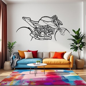 Super Duke R 1290 Motorcycle Silhouette Wall Art, Metal Wall Decor, Gift For Motorcycle Lovers, Motorcycle Gift For Him, Birthday Gift